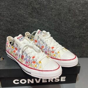 Converse All Star Canvas "Flower Field" Low Top Shoe Women's Size 11.5